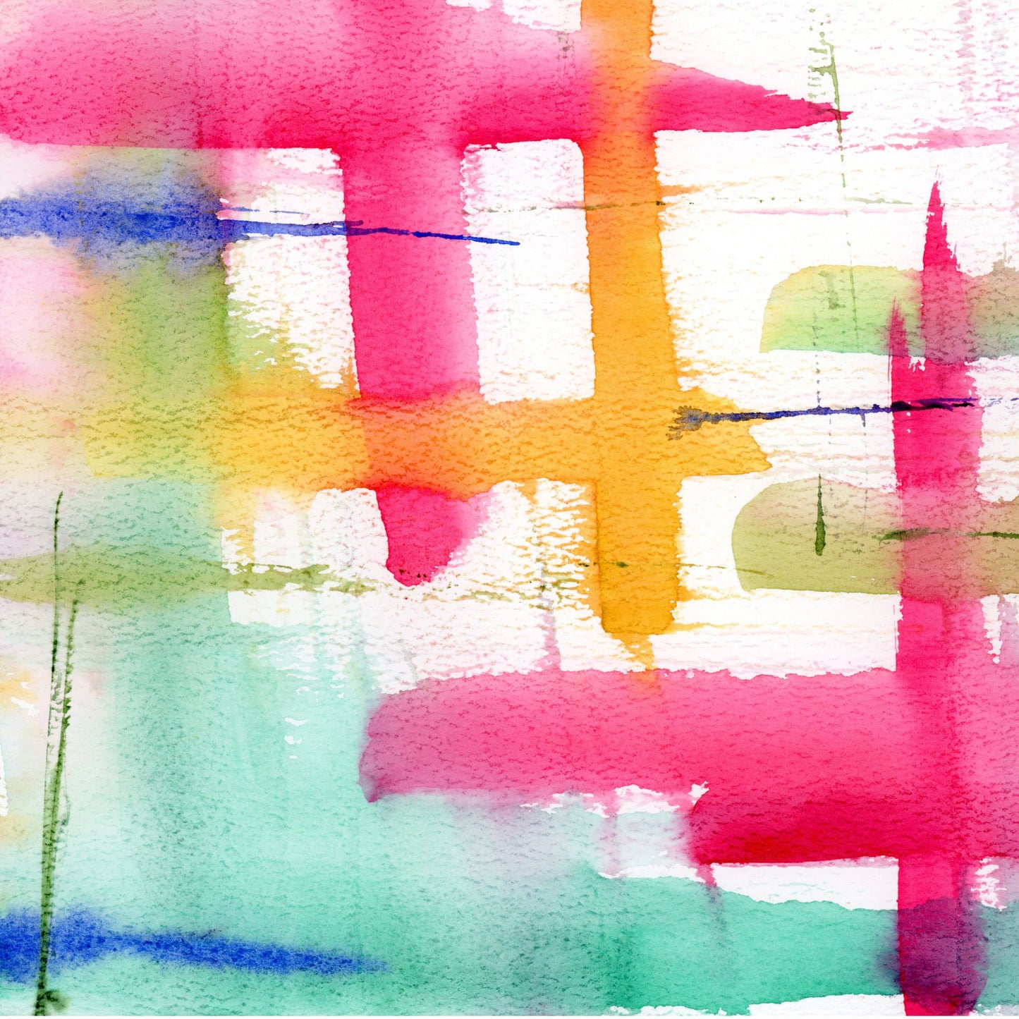 Color Riot - Original Watercolor Abstract Painting, 11"x15"