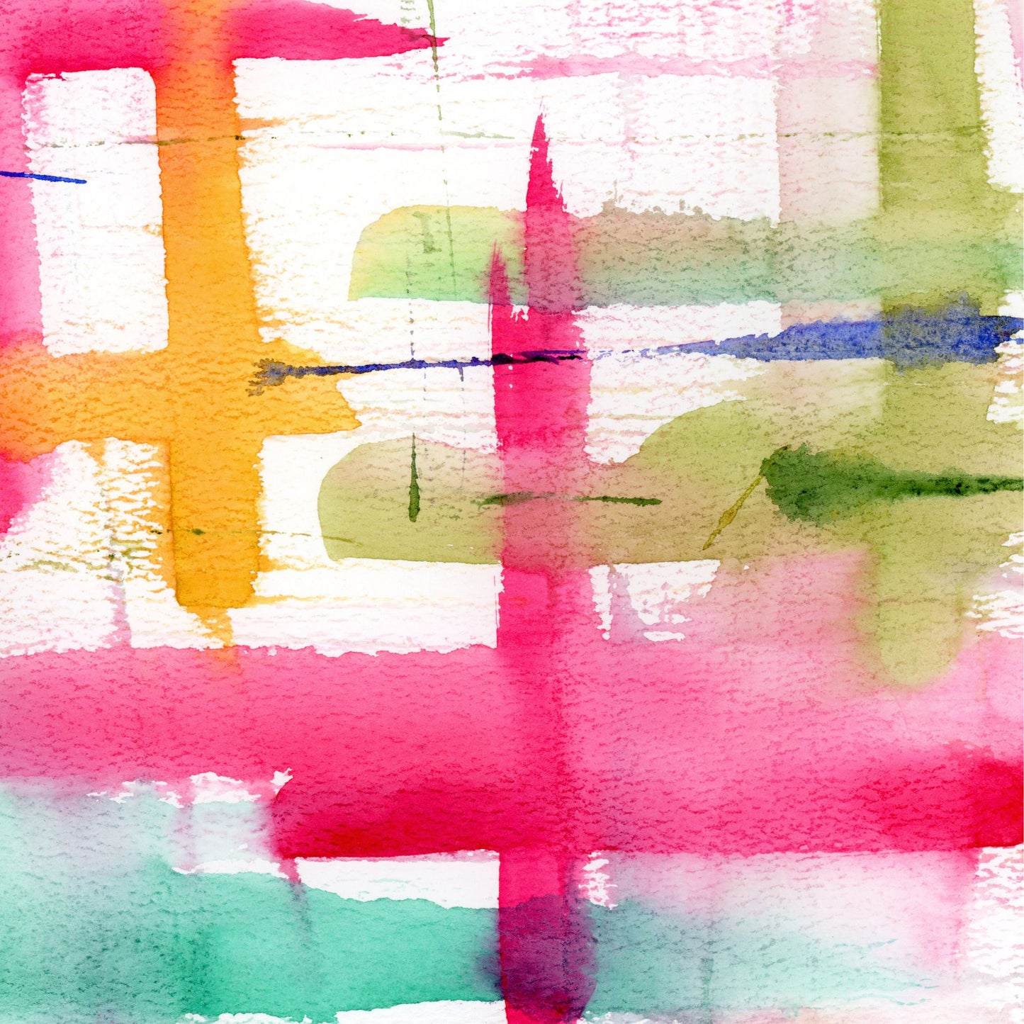 Color Riot - Original Watercolor Abstract Painting, 11"x15"