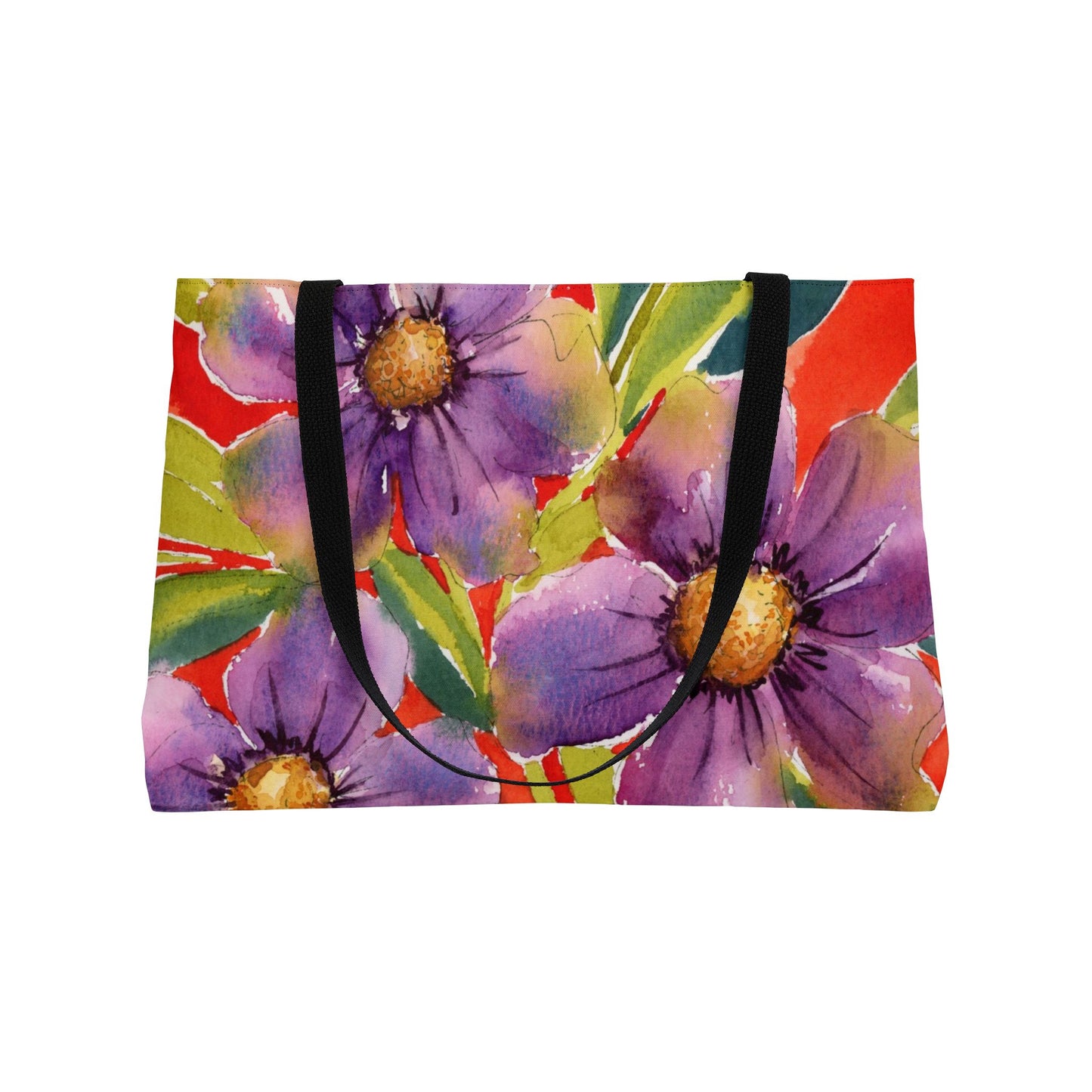 Lime & Lavender Heat Large Weekender Tote Bag
