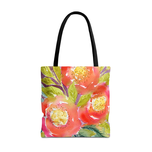 Bloom & Go Tote bag, 3 Sizes, Watercolor Floral Print Tote