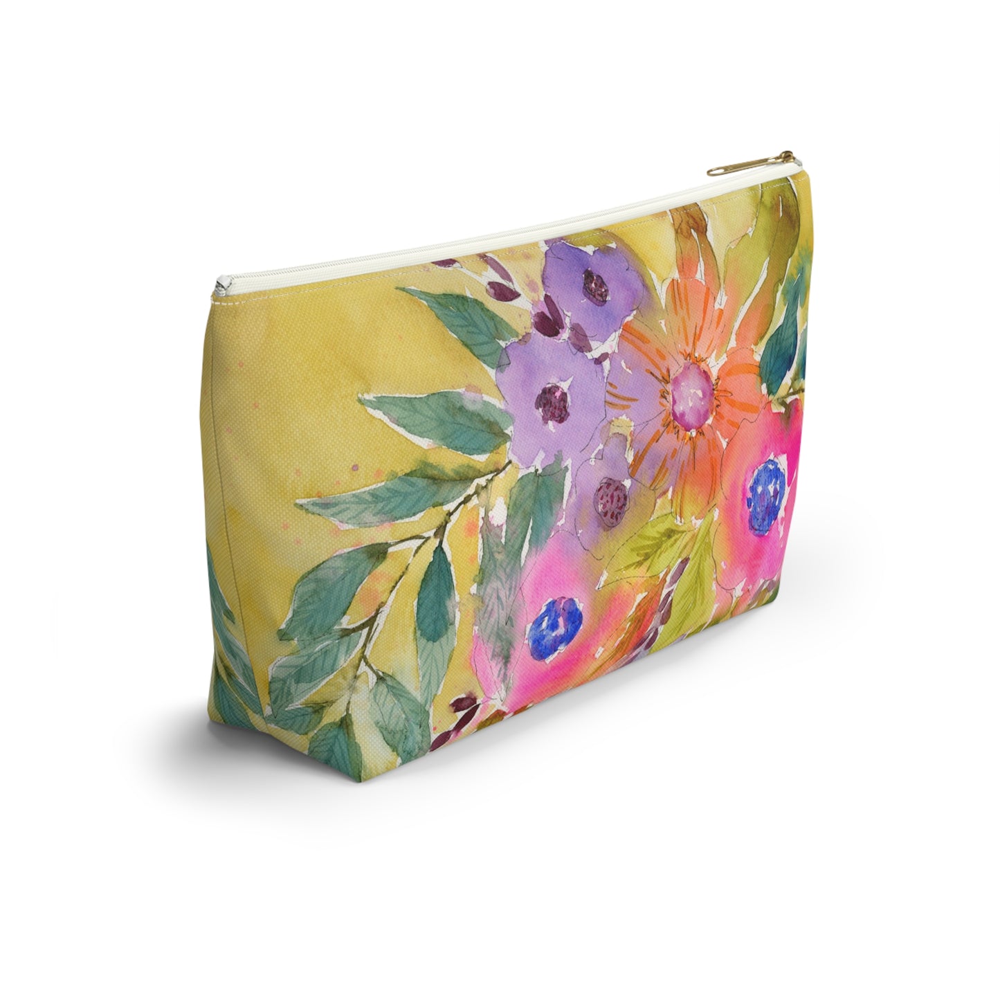 Bold Modern Floral Accessory Pouch