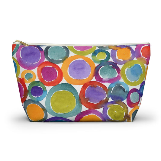 Abstract Colorful zip up Accessory Pouch