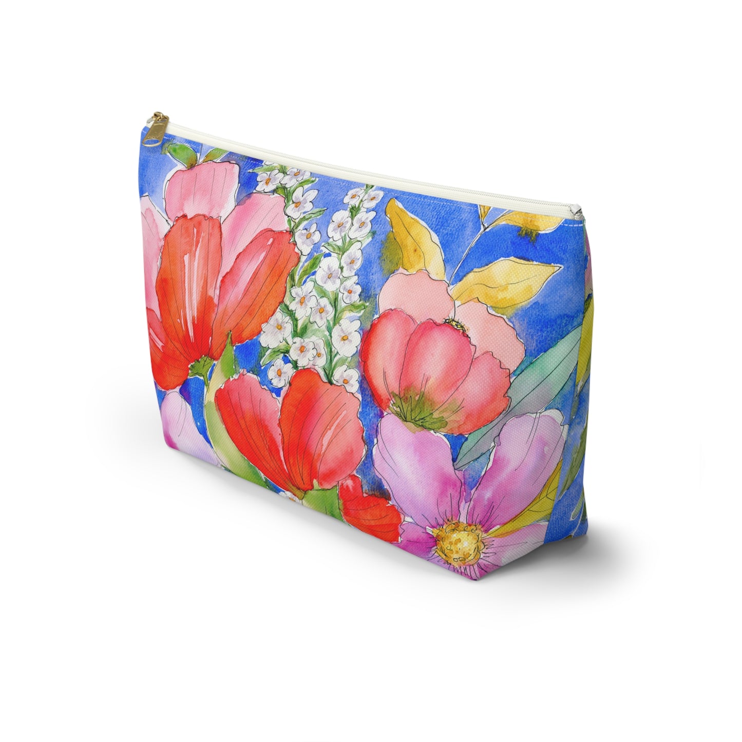 Bright Floral Blooms Accessory Pouch