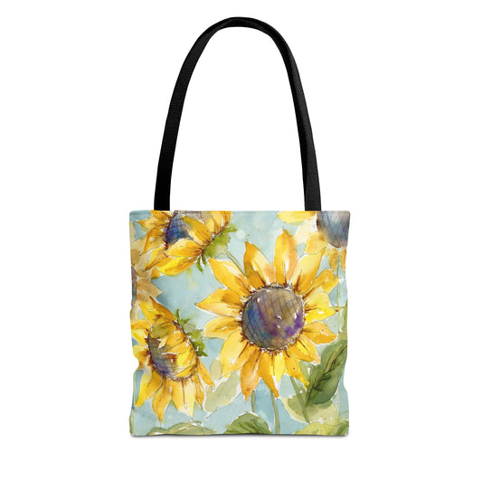 Watercolor Sunflower Tote Bag