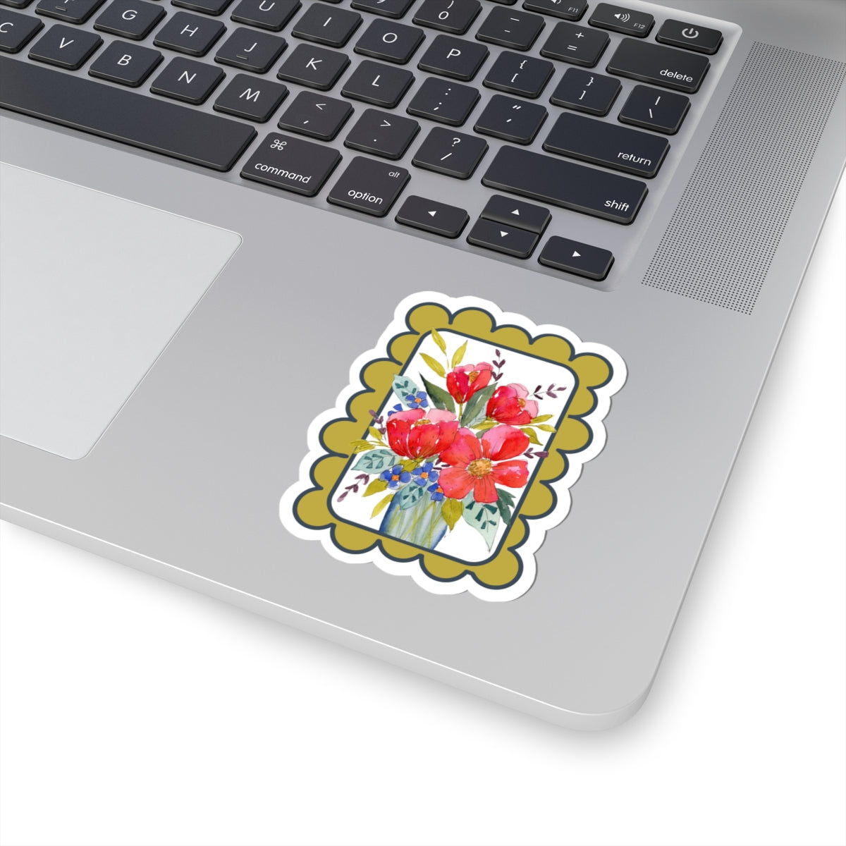 Colorful Floral Framed Watercolor Sticker