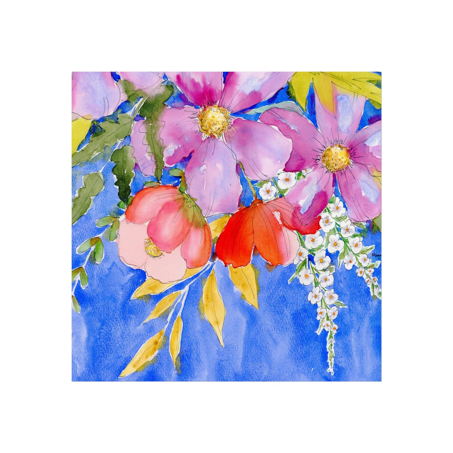 Colorful Floral Watercolor Fine Art Prints, 2 of 2