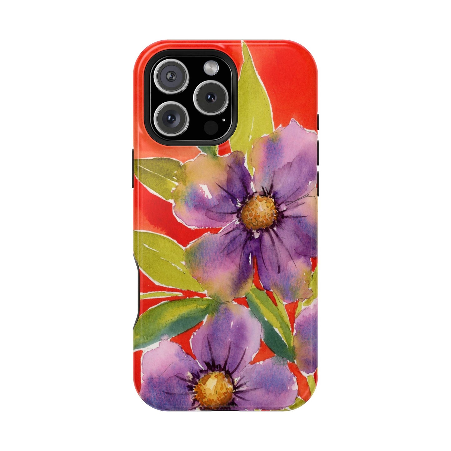 Lime & Lavender Heat Colorful Floral Magnetic Phone Case