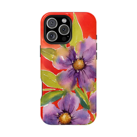 Lime & Lavender Heat Colorful Floral Magnetic Phone Case