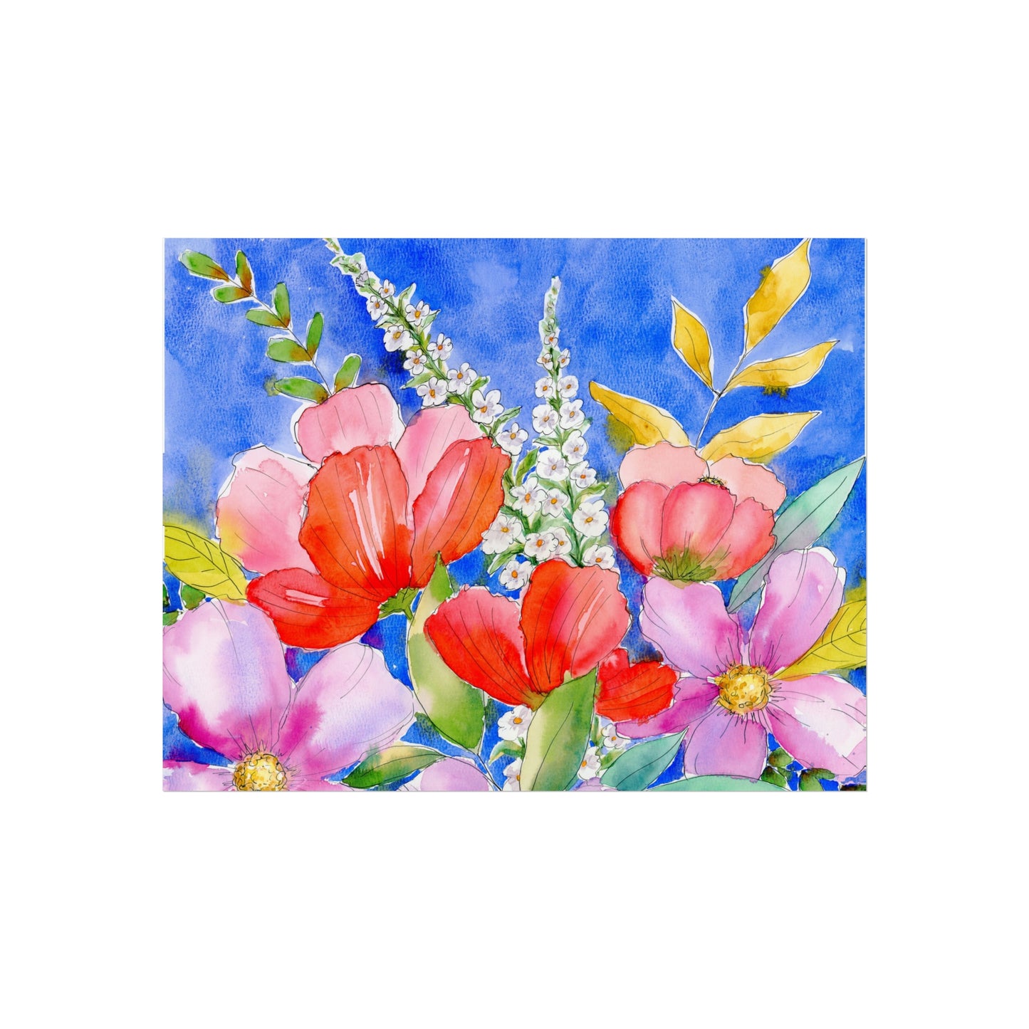 Colorful Floral Watercolor Fine Art Prints, 1 of 2