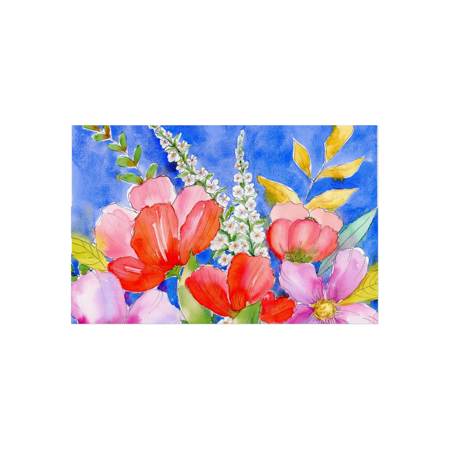 Colorful Floral Watercolor Fine Art Prints, 1 of 2