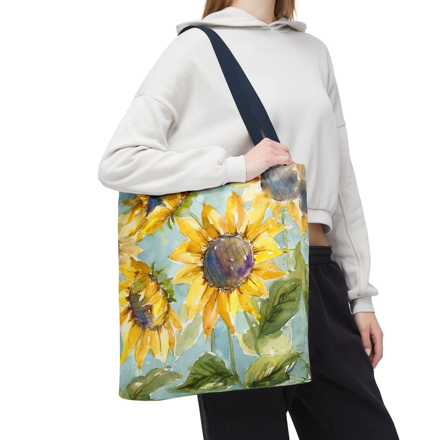 Watercolor Sunflower Tote Bag