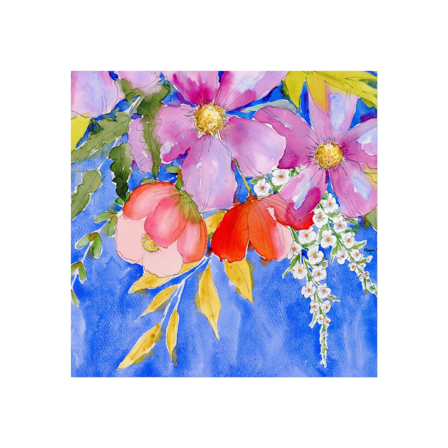 Colorful Floral Watercolor Fine Art Prints, 2 of 2