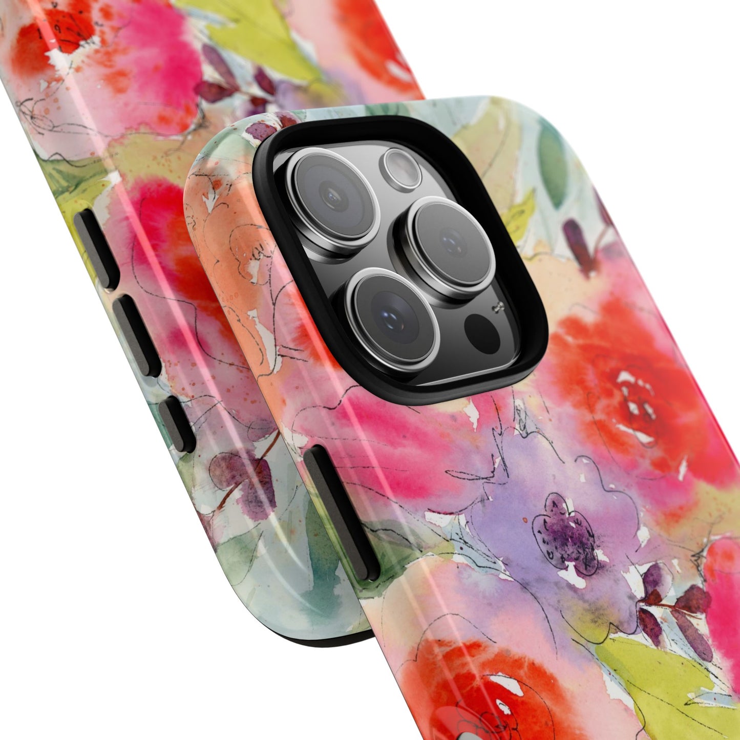 Painted Petals Classic Phone Case, Watercolor Floral Phone Case