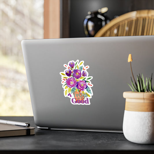 Positively Plum Watercolor Flowers 'Focus on the Good'