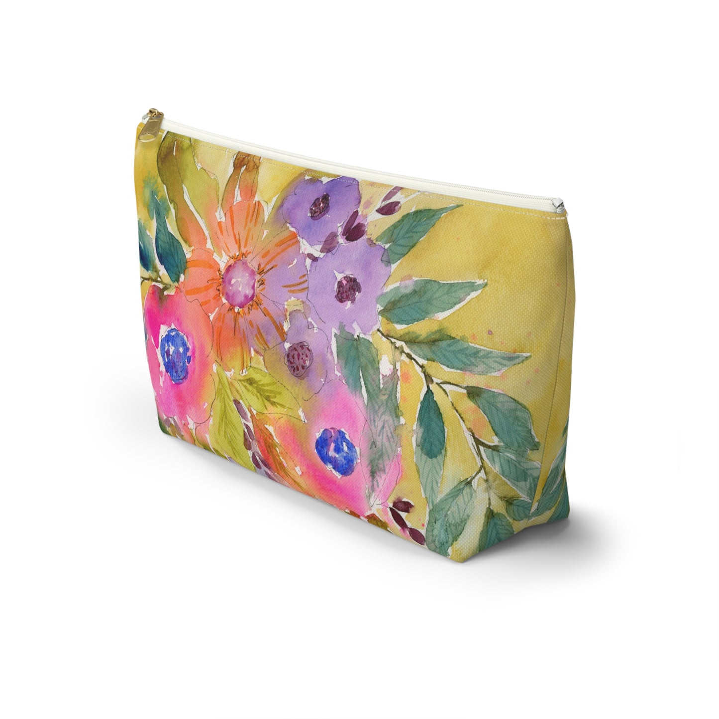 Bold Modern Floral Accessory Pouch