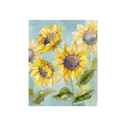 Sunflower Watercolor Print, Fine Art Sunflower Print, Sunflower Watercolor Fine Art Print