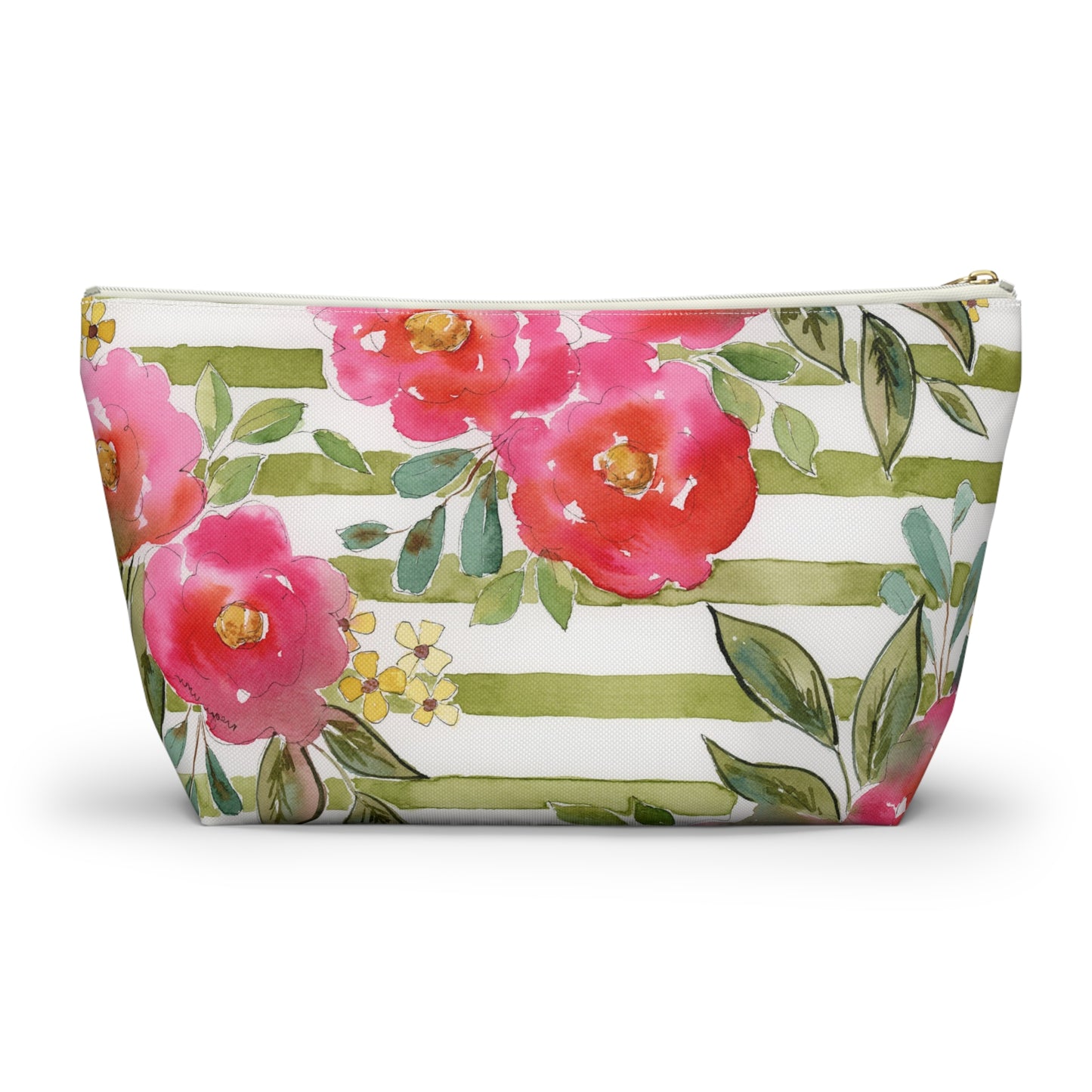 Sweet Pea Accessory Pouch w T-Bottom, Petals & Pinstripe Collection