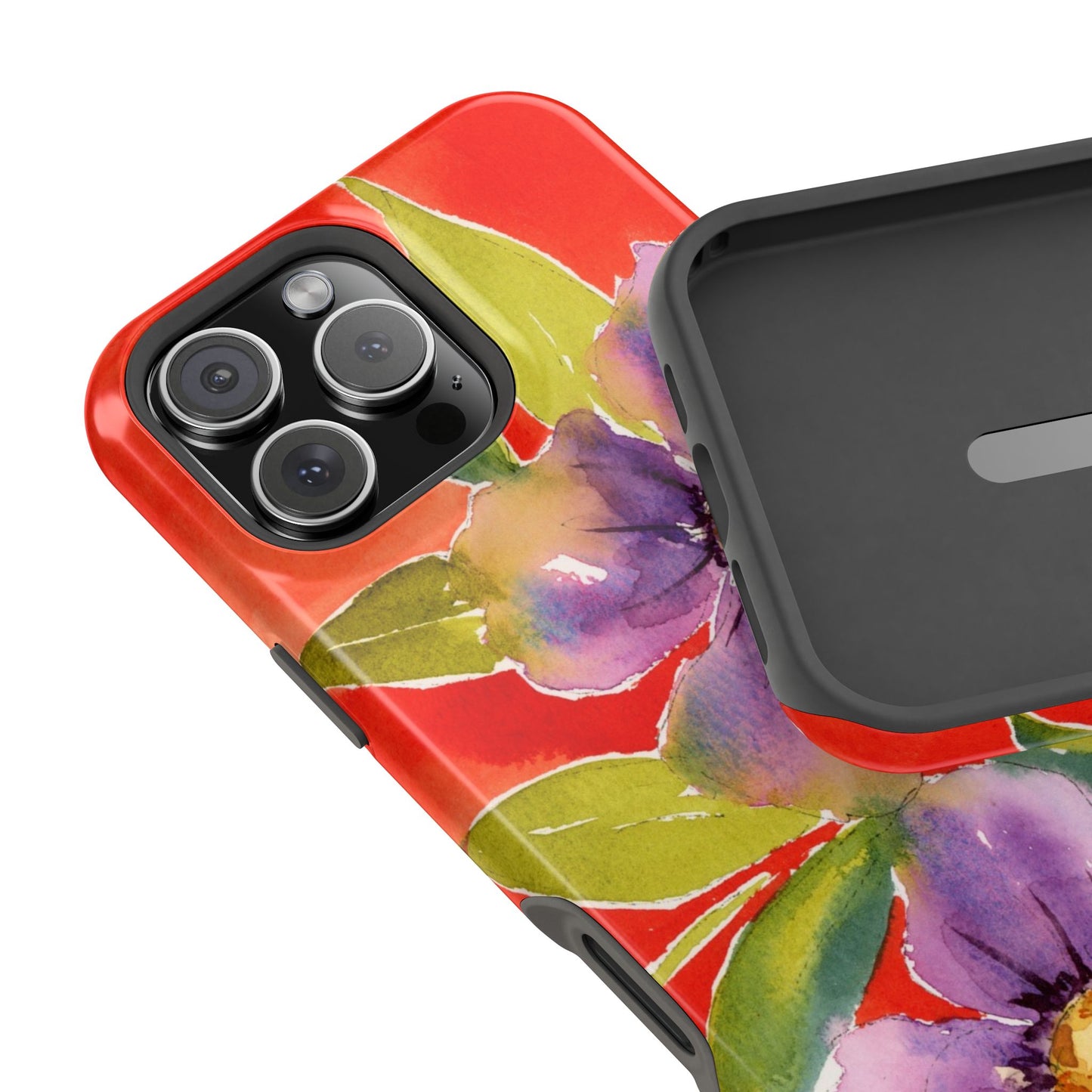 Lime & Lavender Heat Colorful Floral Magnetic Phone Case