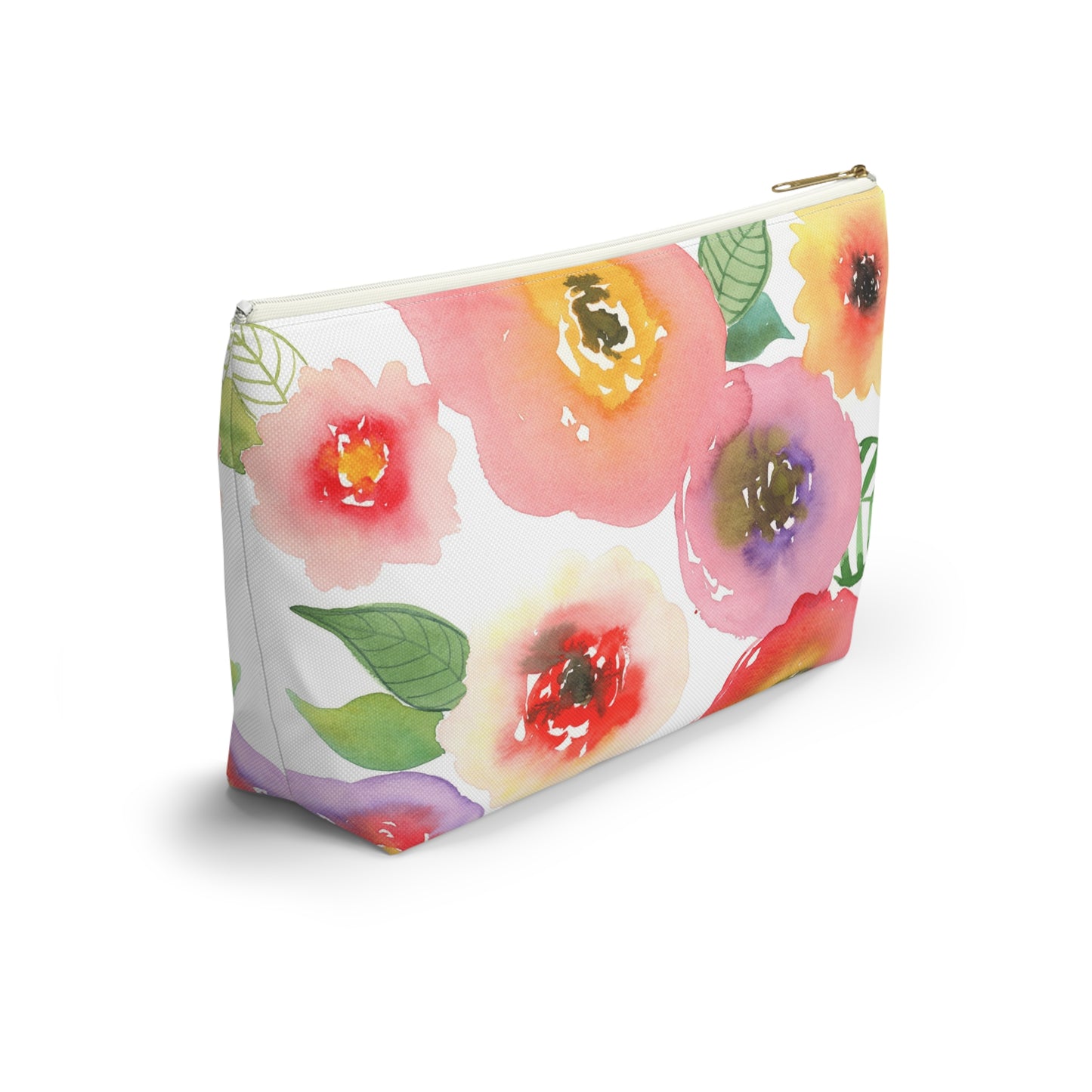 Soft Floral Accessory Pouch
