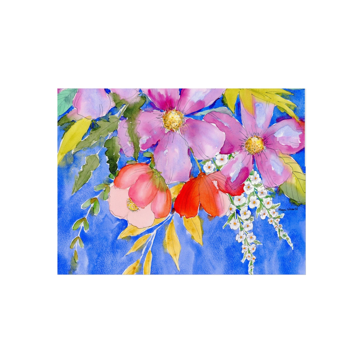 Colorful Floral Watercolor Fine Art Prints, 2 of 2