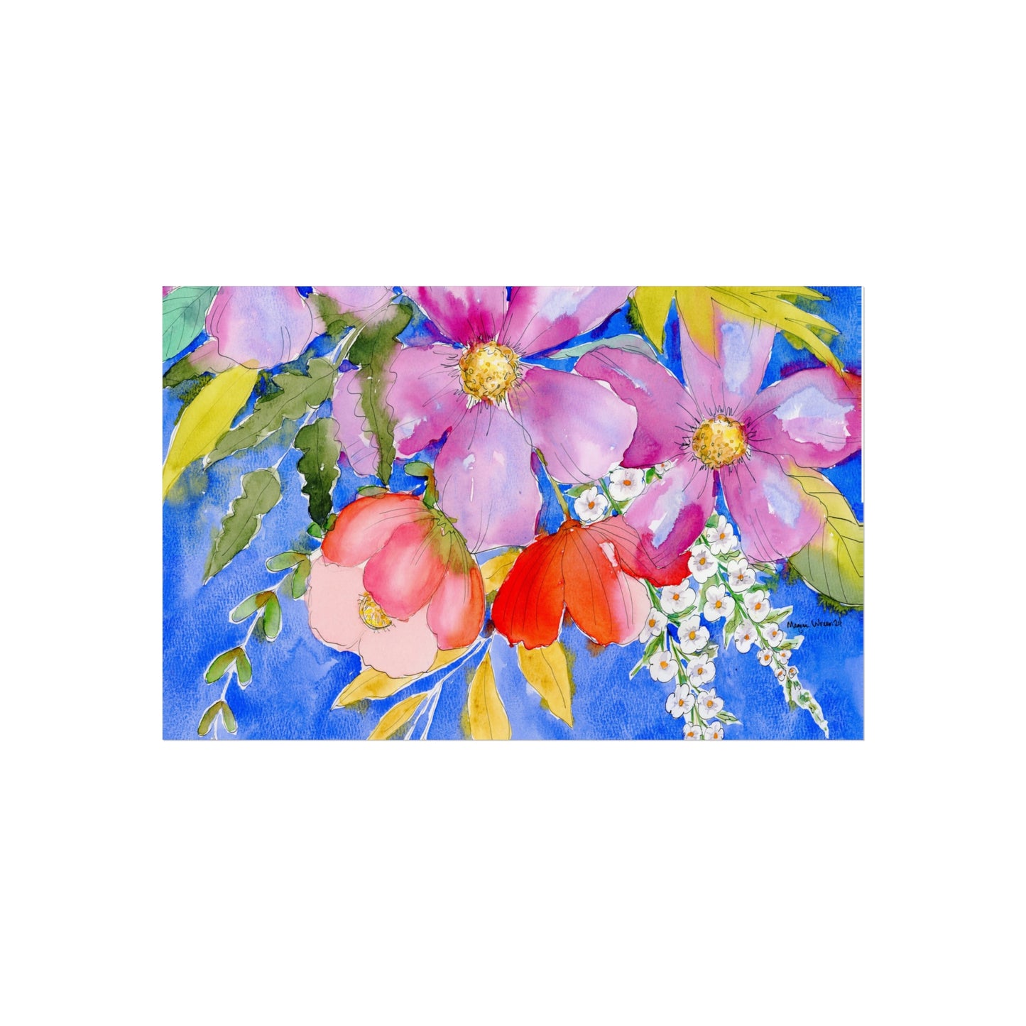 Colorful Floral Watercolor Fine Art Prints, 2 of 2