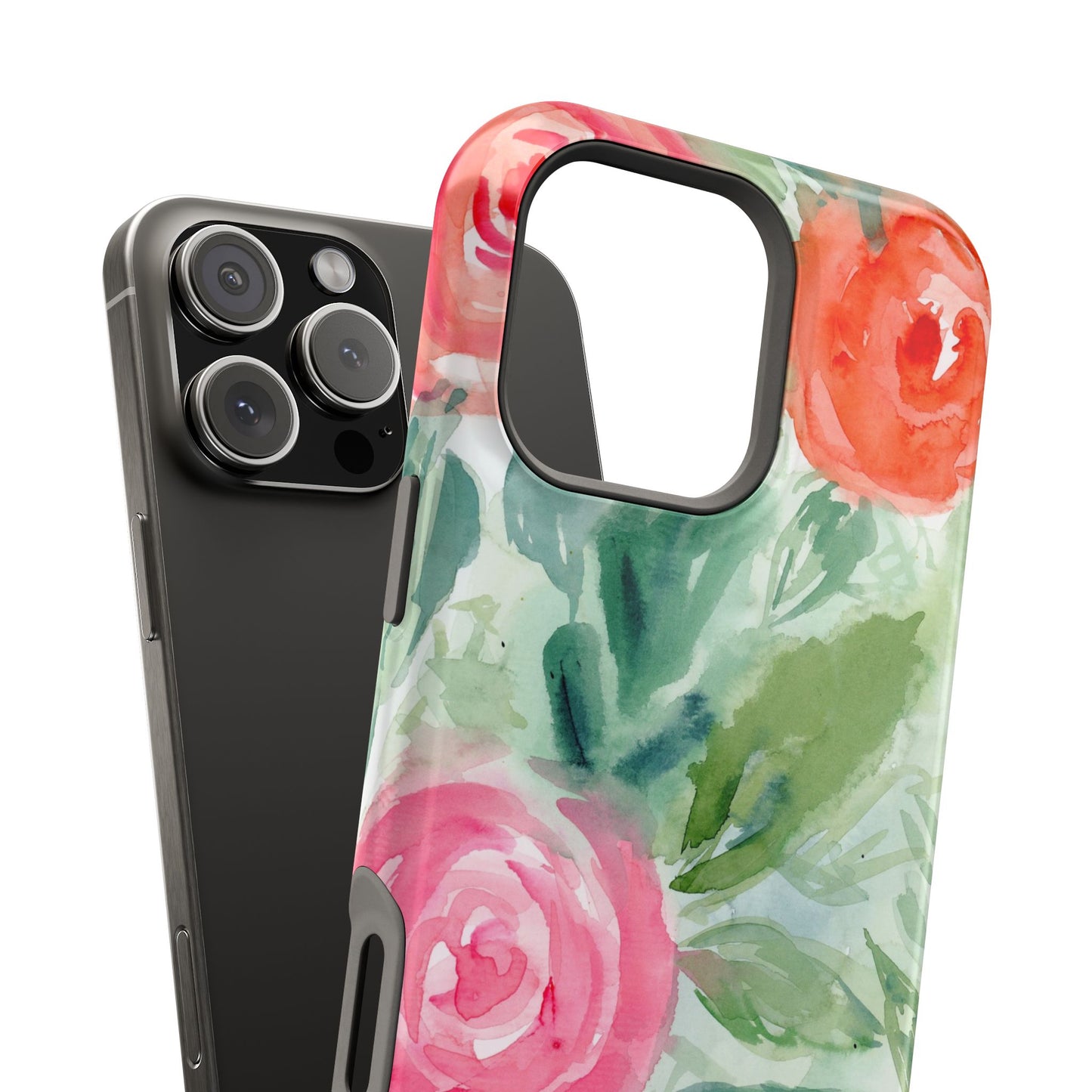 Loose Floral Watercolor Magnetic Phone Cover