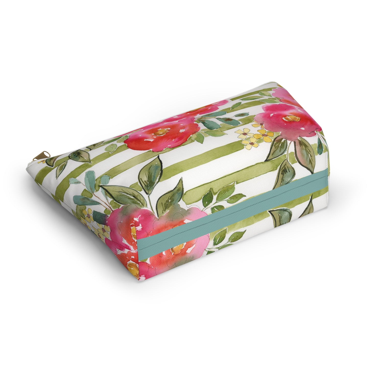 Sweet Pea Accessory Pouch w T-Bottom, Petals & Pinstripe Collection