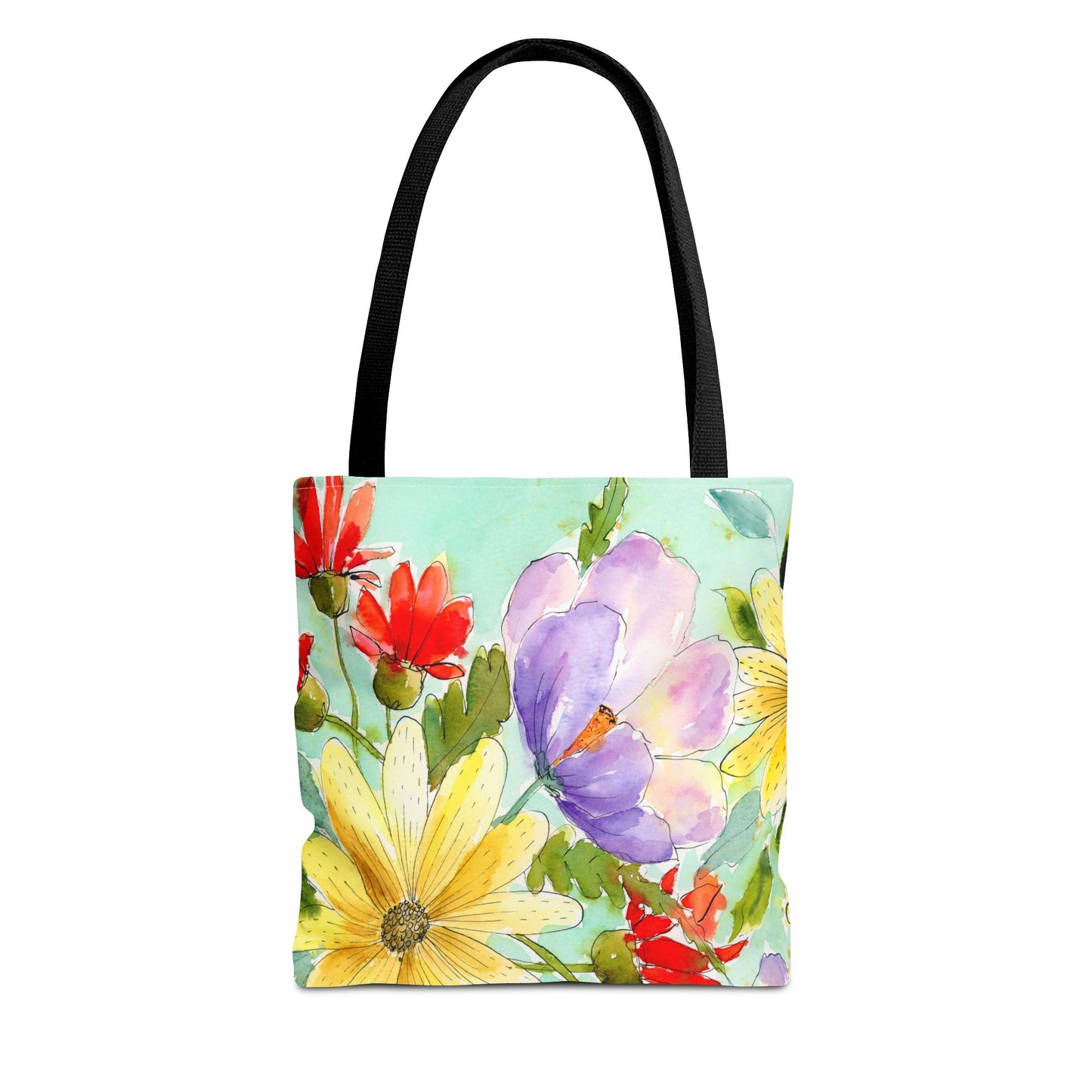 Colorful Flower Watercolor Tote Bag - Bloom & Go Floral Tote