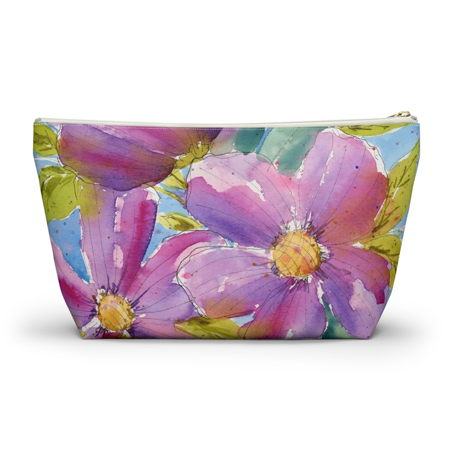 Bold Purple Flower Pouch