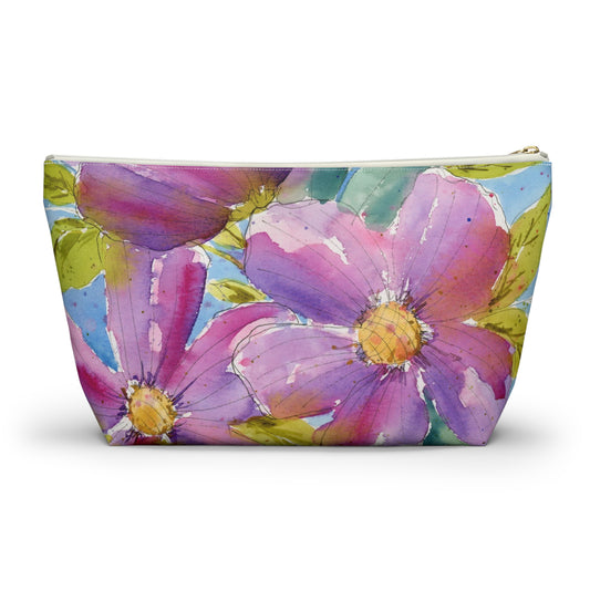 Bold Purple Flower Pouch