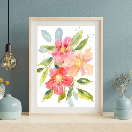 Soft Floral Watercolor Fine Art Prints