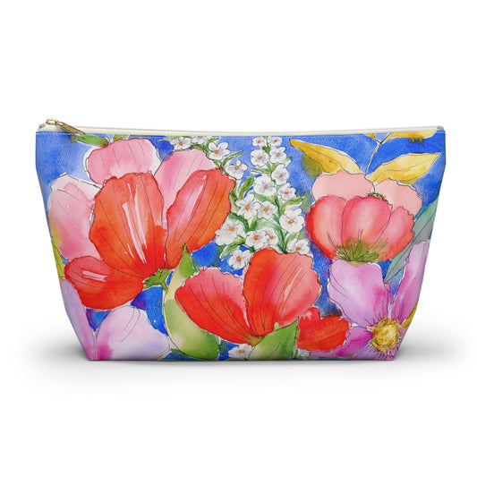 Bright Floral Blooms Accessory Pouch