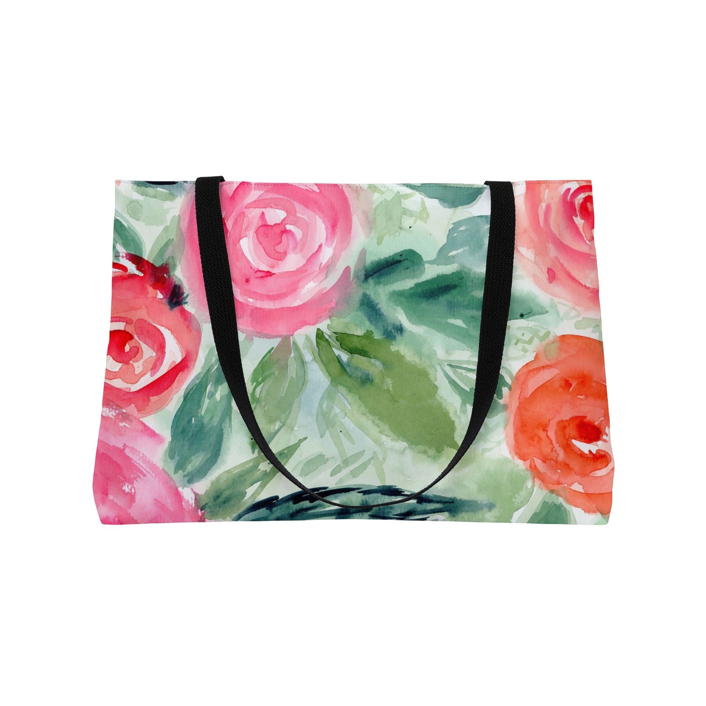 Loose Floral Weekender Tote, Large Watercolor Flower Tote Bag
