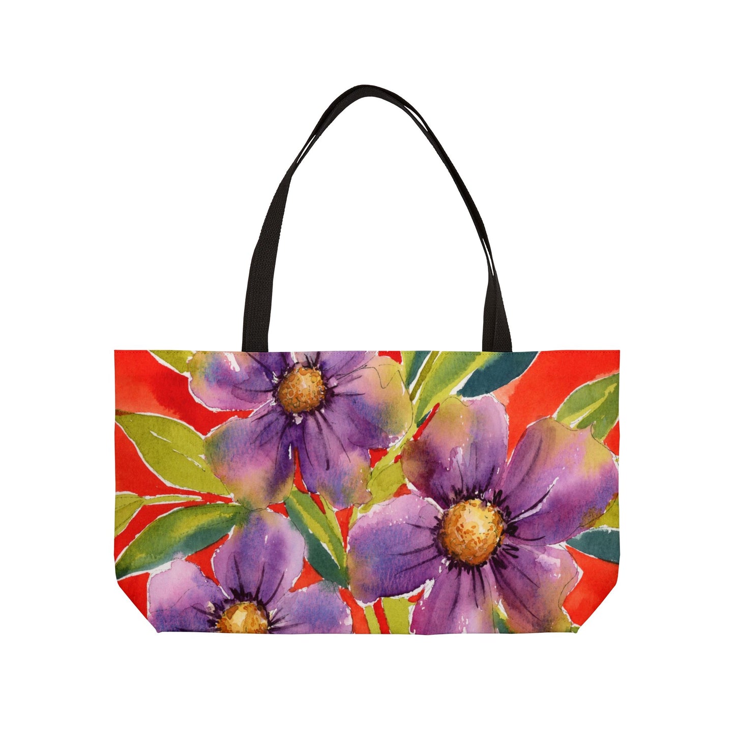 Lime & Lavender Heat Large Weekender Tote Bag