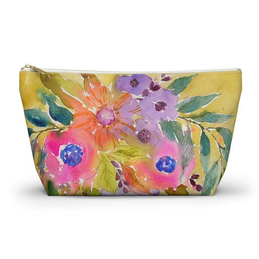 Bold Modern Floral Accessory Pouch