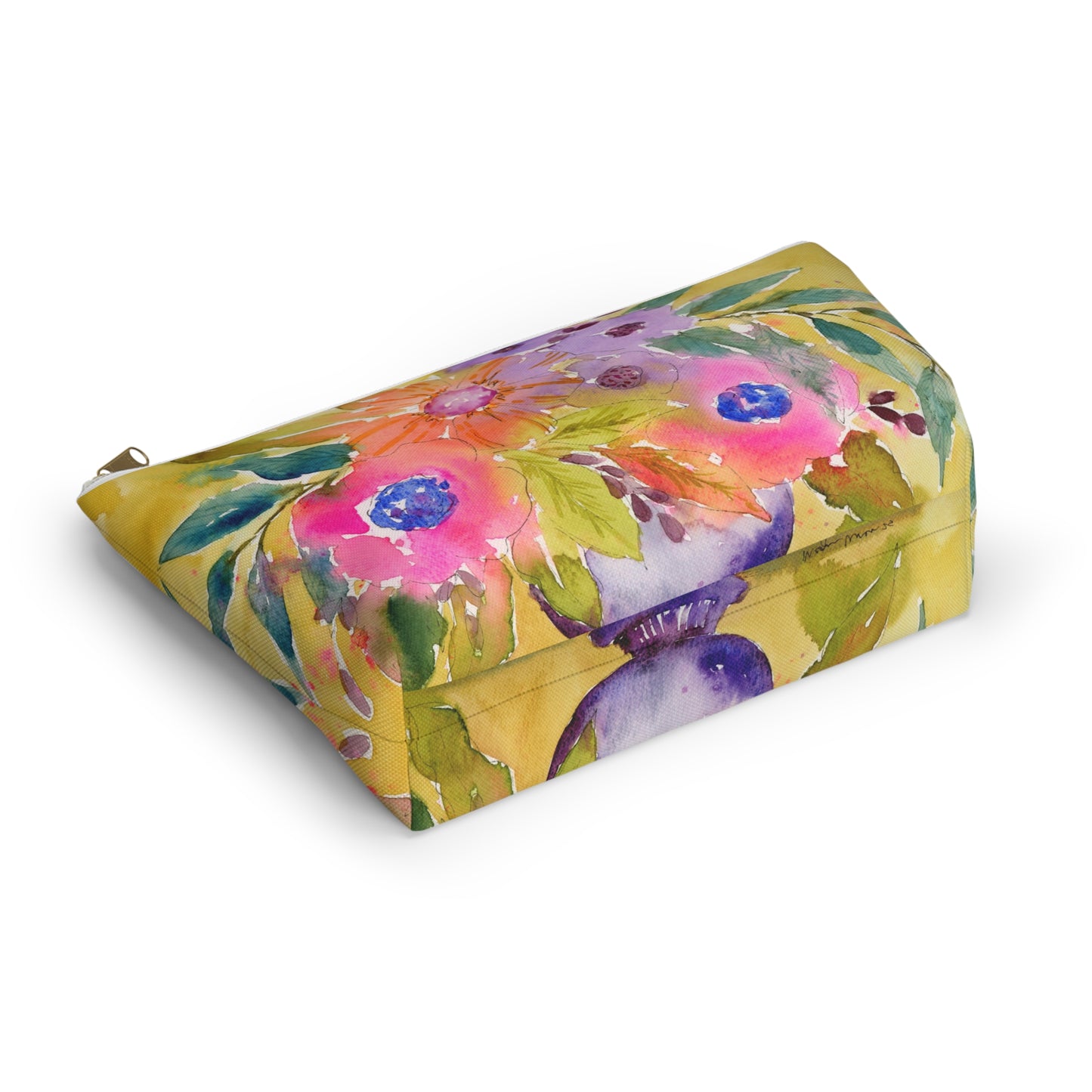 Bold Modern Floral Accessory Pouch