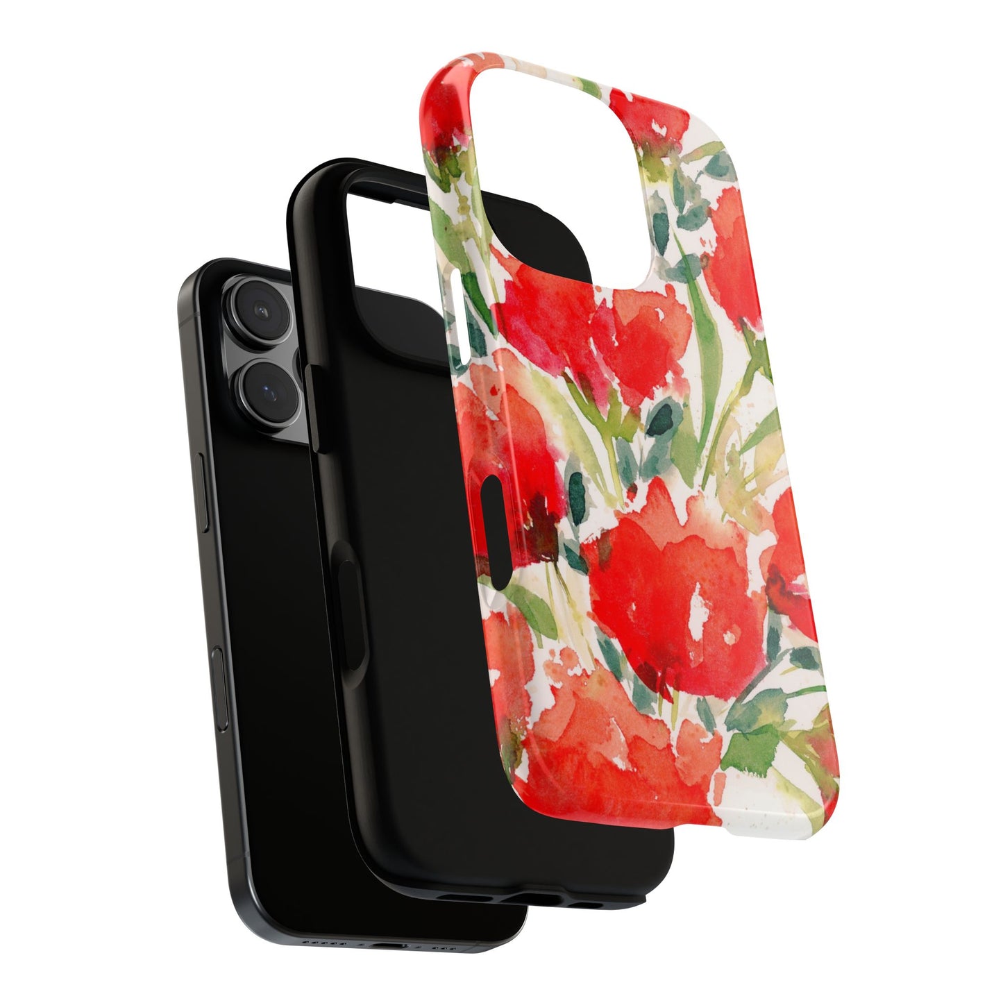 Red Romance loose Watercolor Painted Phone Case