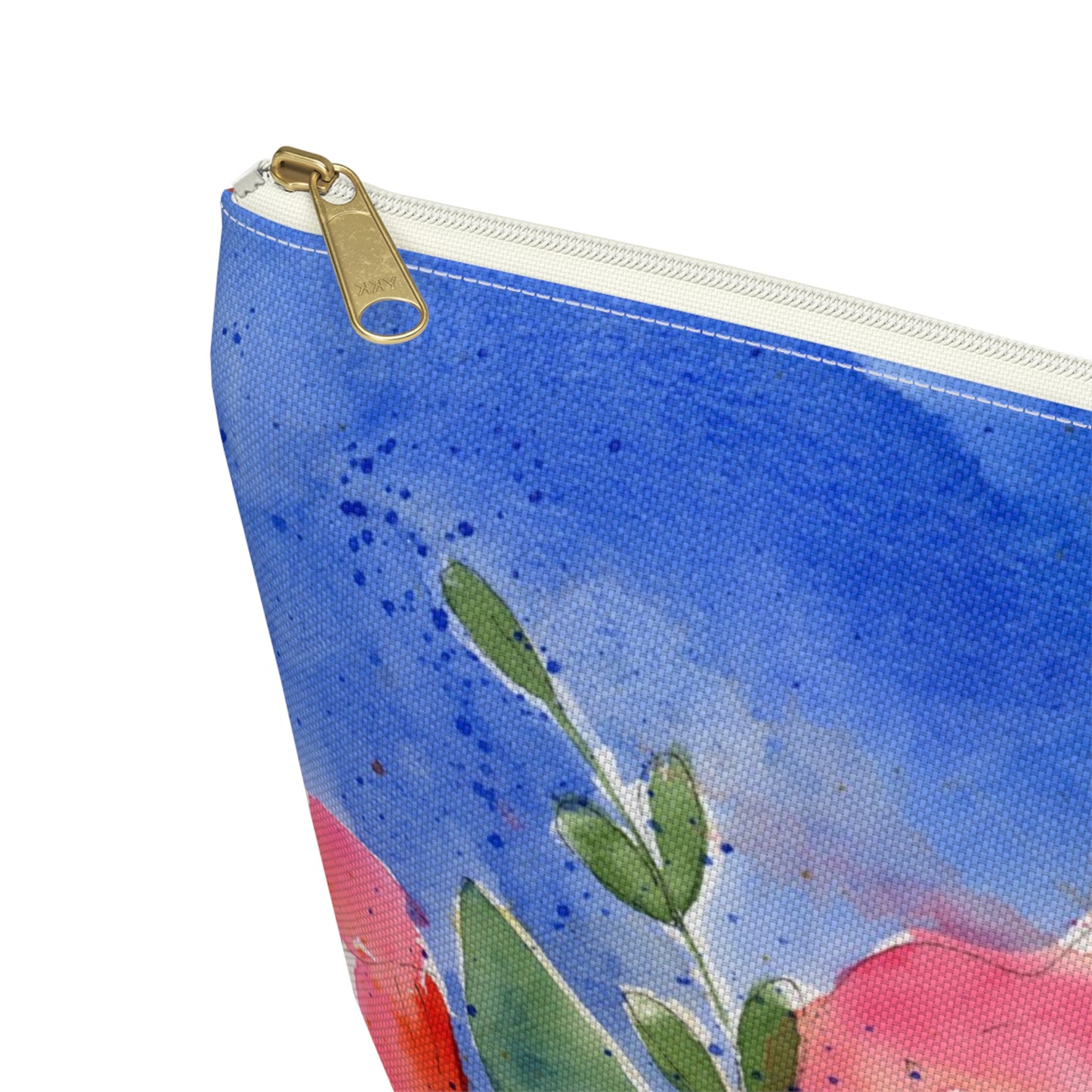 Citrus Bloom Watercolor Painted Accessory Pouch