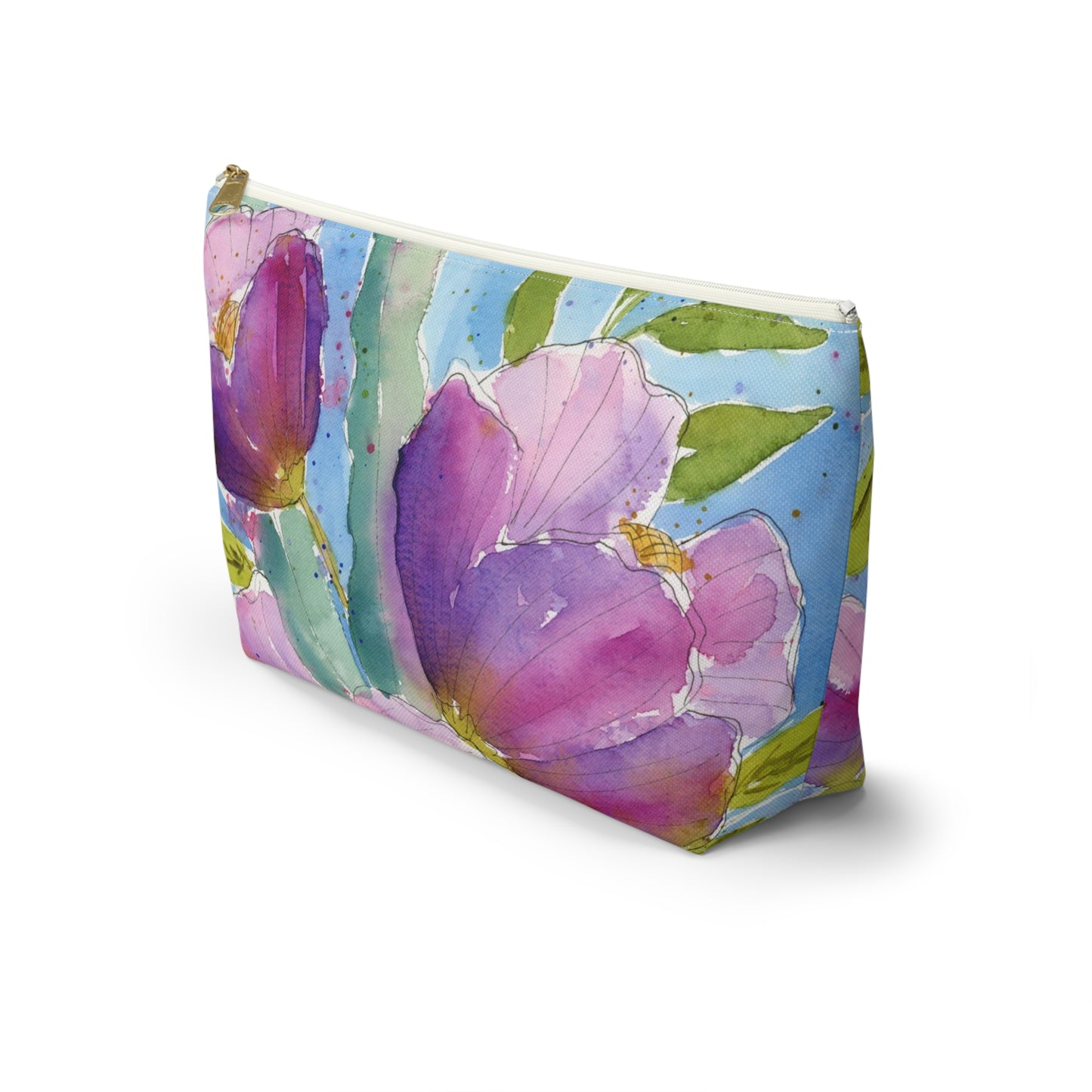 Bold Purple Flower Pouch