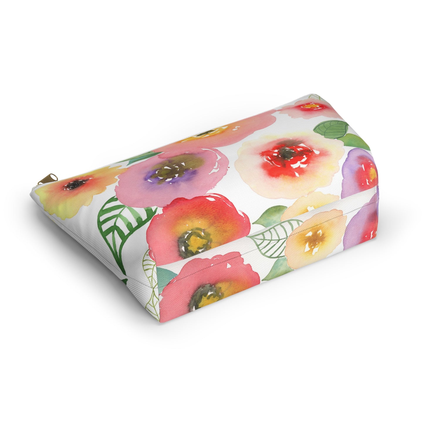 Soft Floral Accessory Pouch