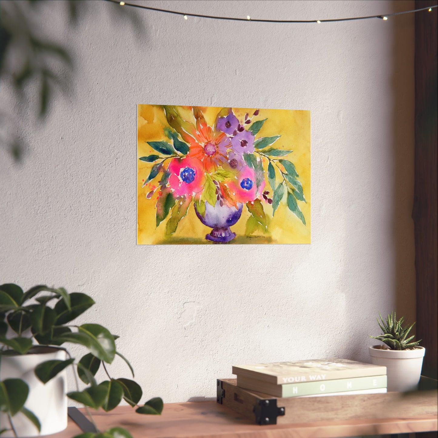 Loose Watercolor Floral Print - Original Watercolor Art Print, Fine Art Prints "Bold Blessings"