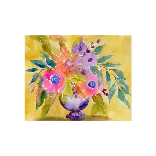 Loose Watercolor Floral Print - Original Watercolor Art Print, Fine Art Prints "Bold Blessings"