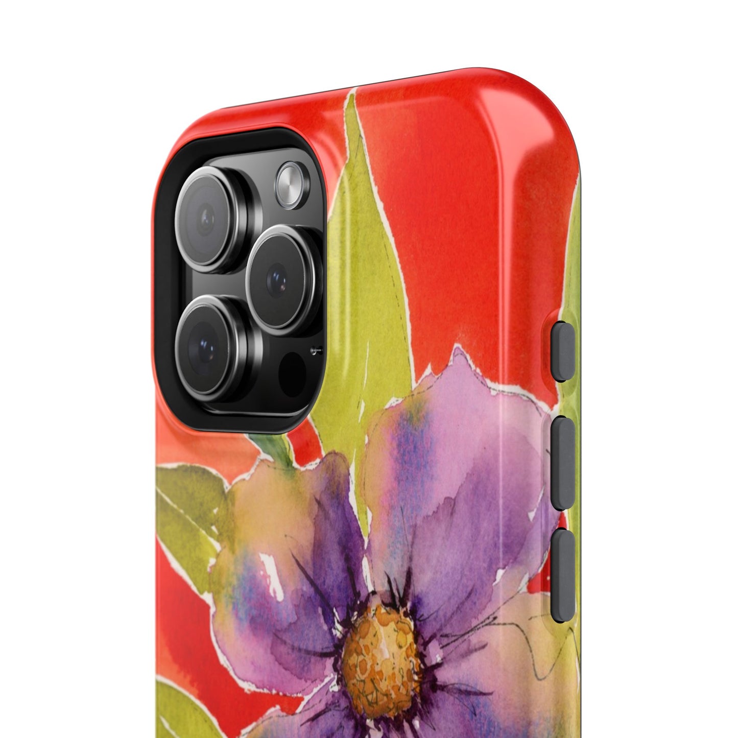 Lime & Lavender Heat Colorful Floral Magnetic Phone Case