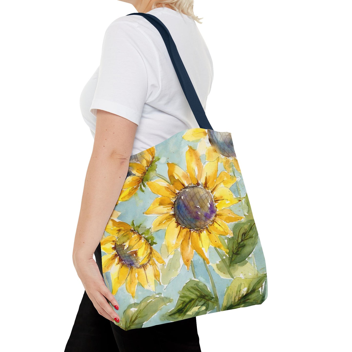Watercolor Sunflower Tote Bag