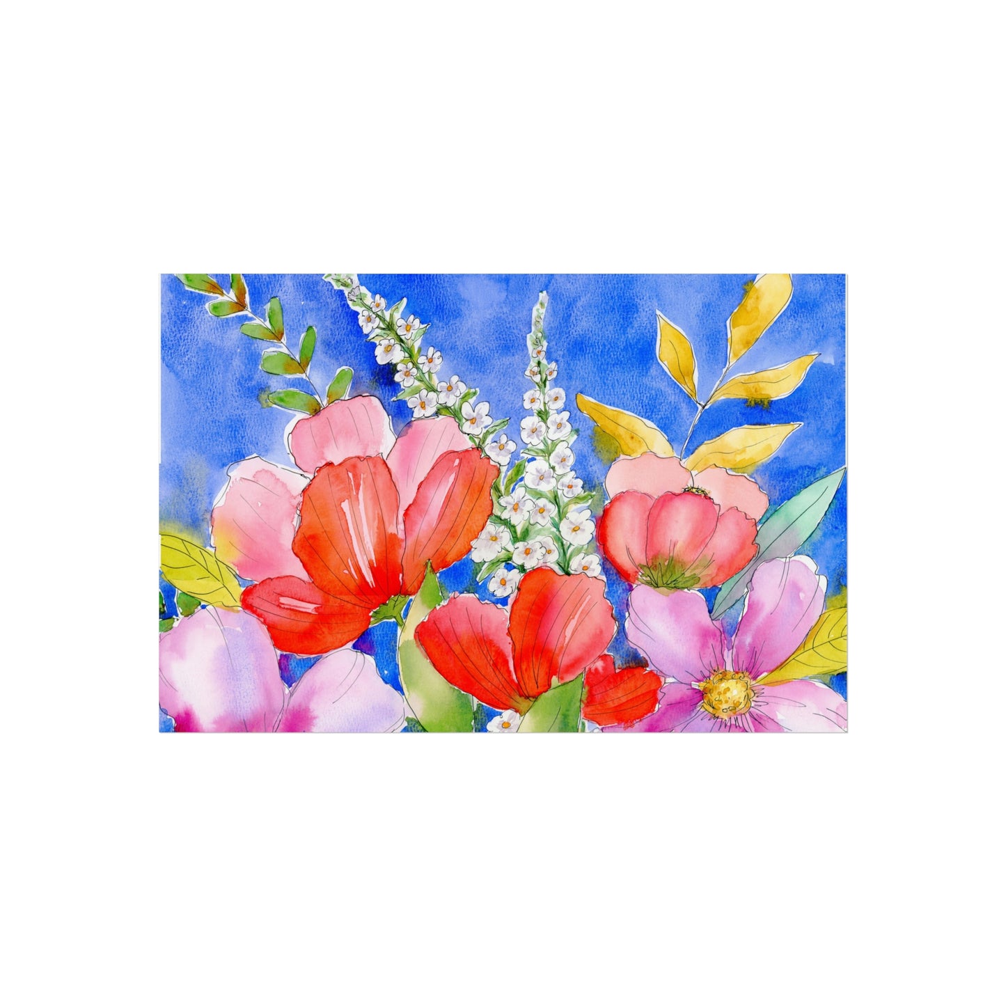 Colorful Floral Watercolor Fine Art Prints, 1 of 2