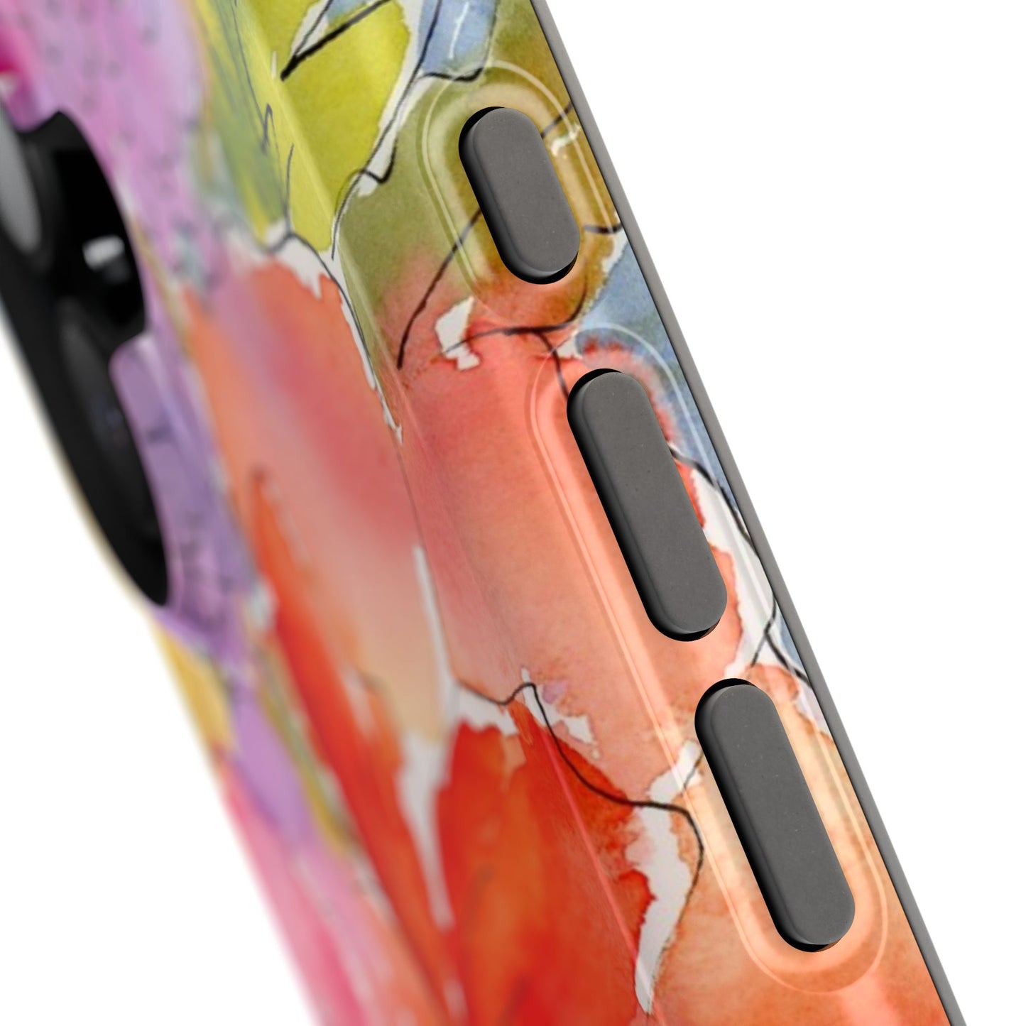 Magnetic Watercolor Flower Phone Case, Floral iPhone Case