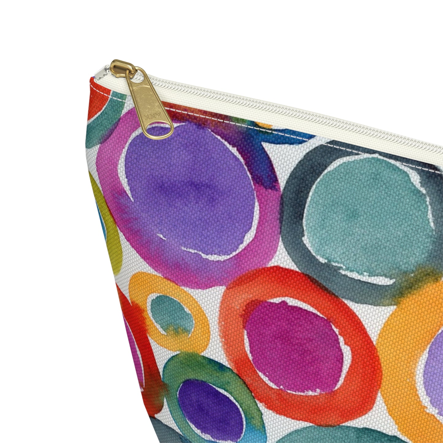 Abstract Colorful zip up Accessory Pouch