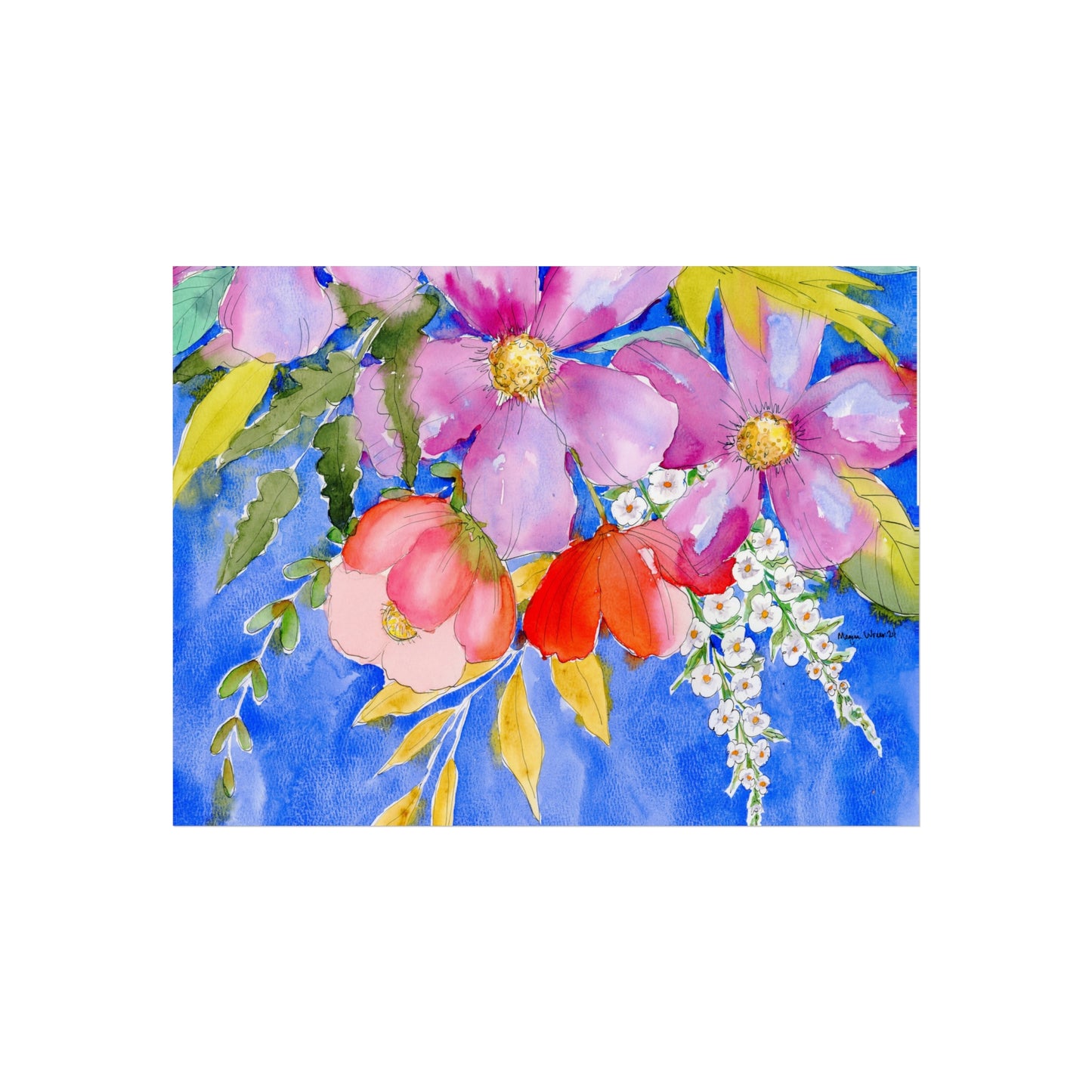 Colorful Floral Watercolor Fine Art Prints, 2 of 2